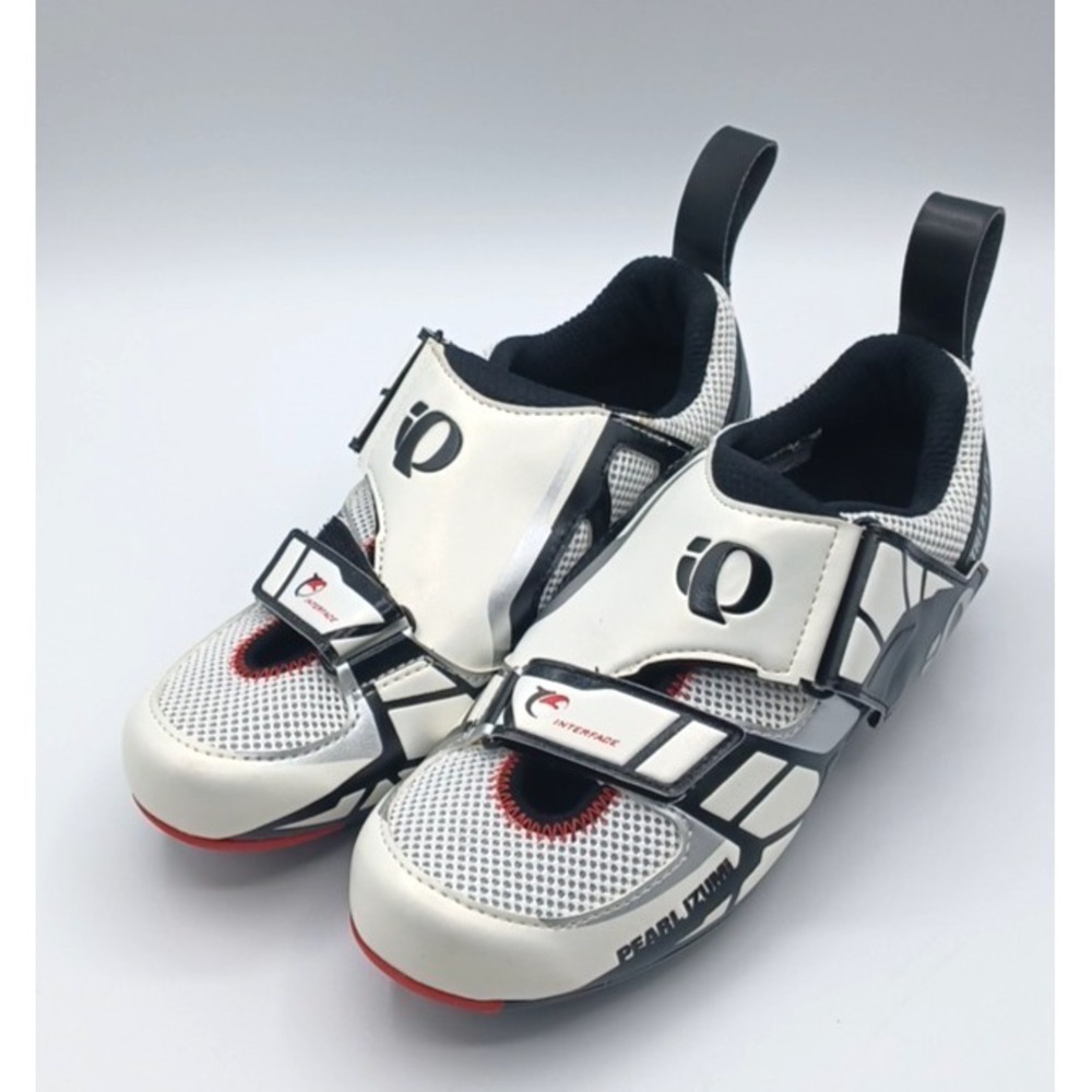 Pearl Izumi cycling shoes Tri Fly 4 EUR 39 US 6.5 White Black Red EUC